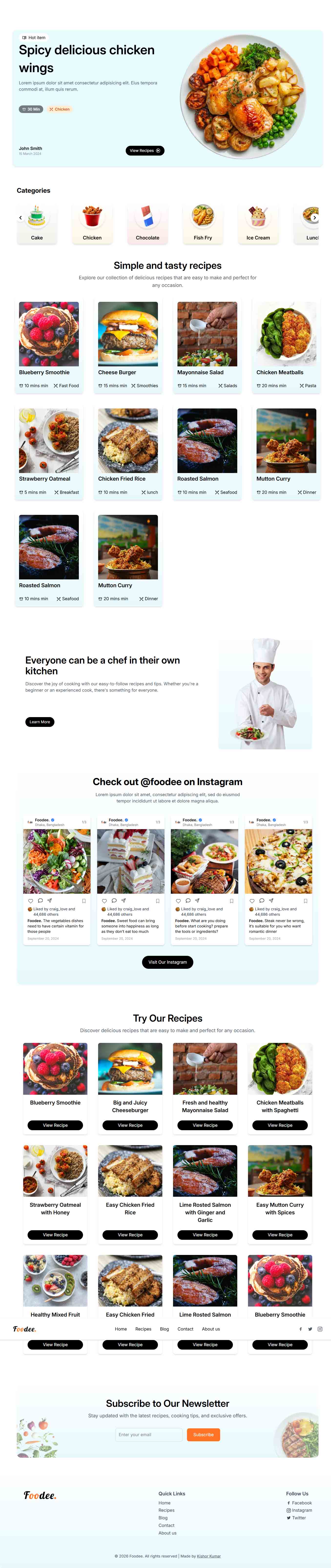 Food Delivery and Recipe Frontend | Foodee
